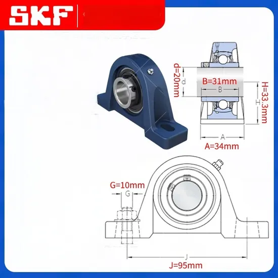UCP216 Pillow Block Bearing with Spherical Raceway for High-Speed Corrosion Resistant Industrial Use - Image 2