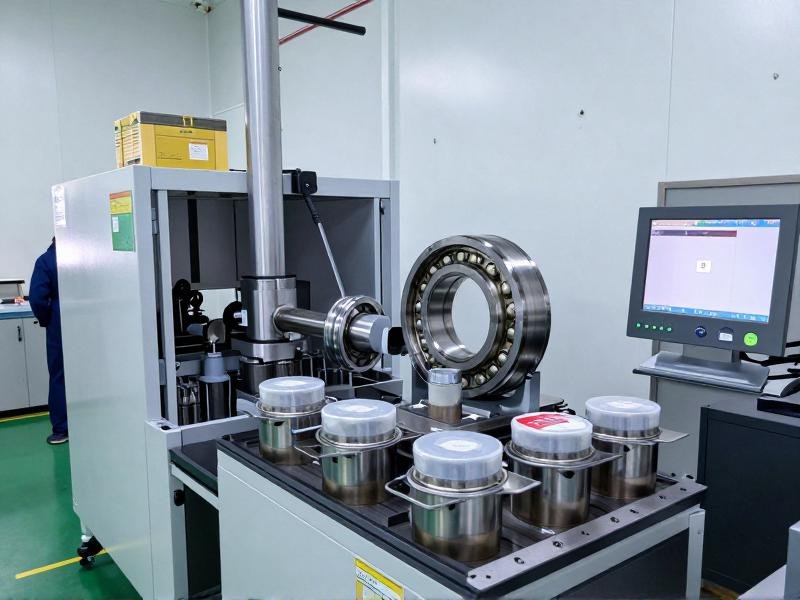 Automotive assembly line bearing validation showing 0.03% defect rate