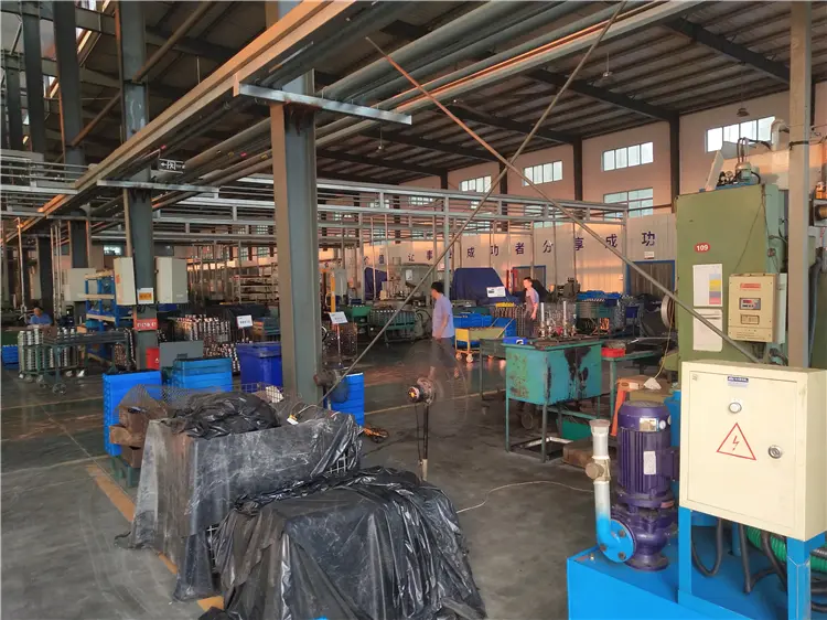 Warehouse aisle with bearing stock