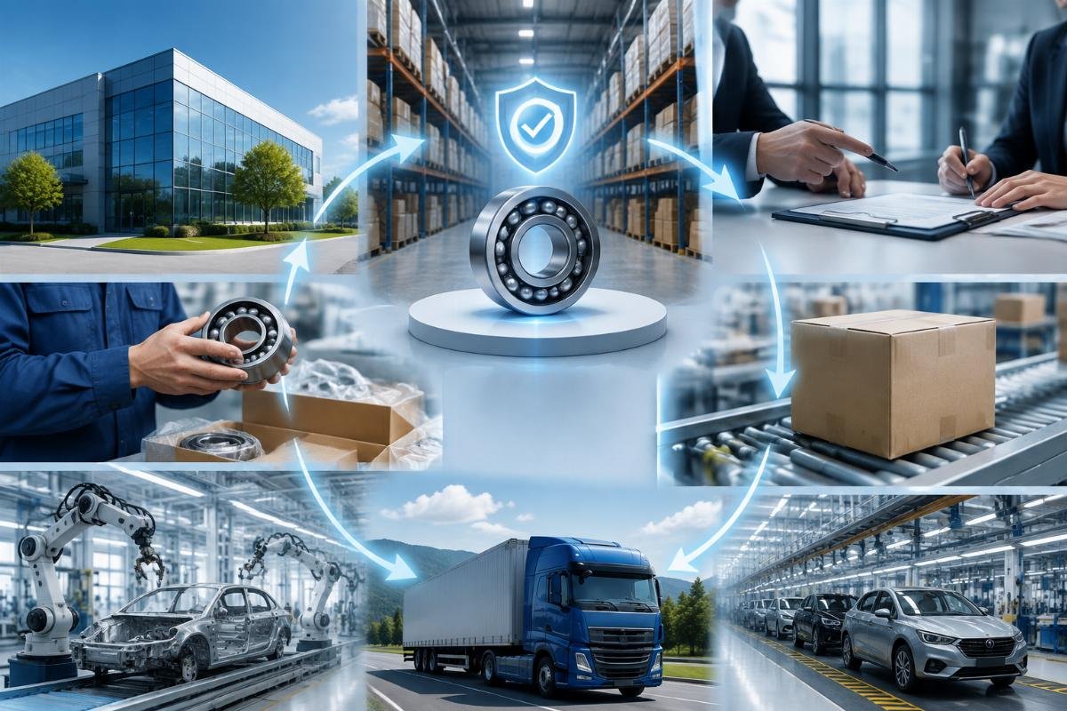Authorized SKF distributor chain documentation flow for automotive OE sourcing