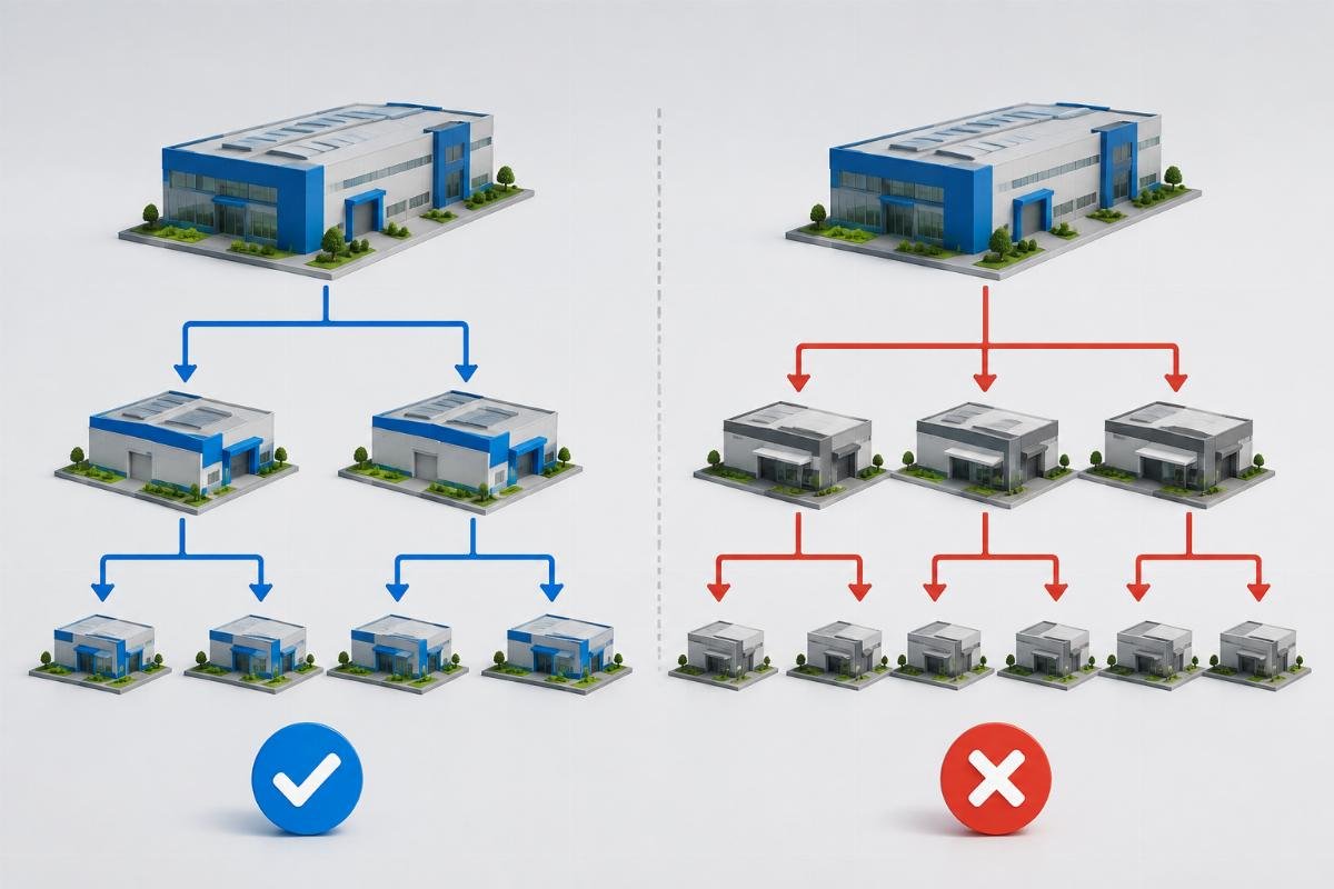 European SKF distribution channel structure showing authorized vs unauthorized tiers