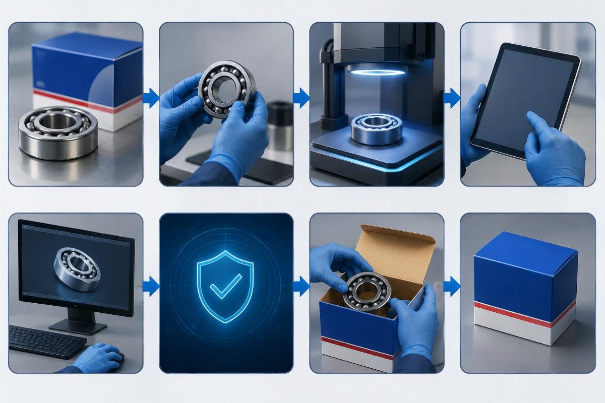 SKF bearing authenticity verification process flowchart